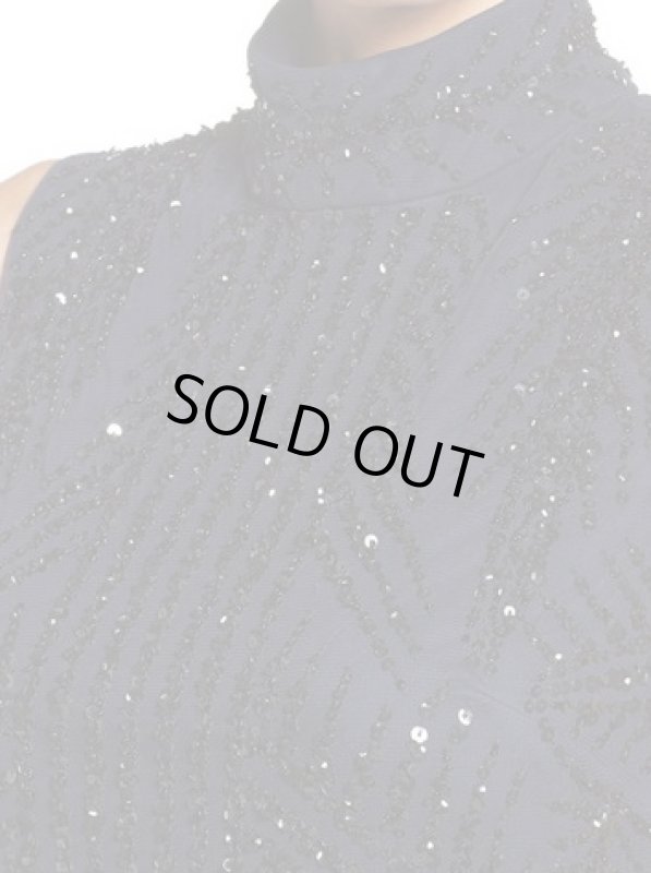 画像3: Adrianna Papell　アドリアナパペル　　Sequin Mesh Sheath Dress (3)