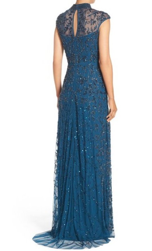 画像2: Adrianna Papell　アドリアナパペル　　Embellished Mesh Gown  04034 (2)
