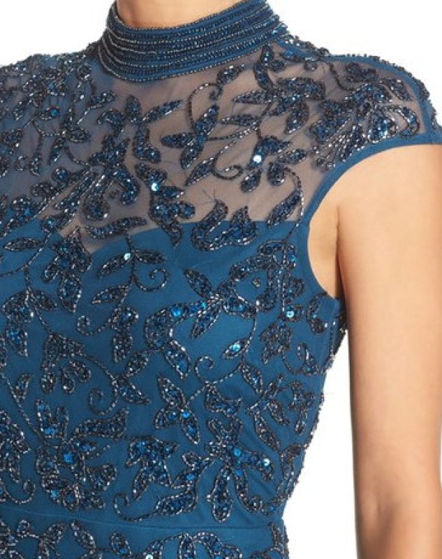 画像4: Adrianna Papell　アドリアナパペル　　Embellished Mesh Gown  04034 (4)