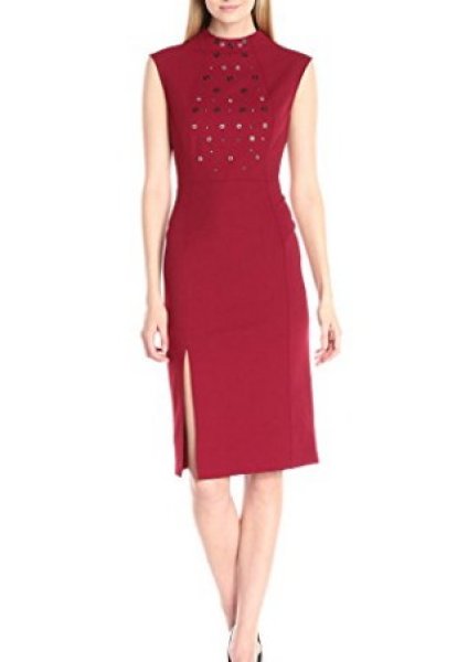 画像1: 【イバンカトランプ愛用】Ivanka Trump　Studded Cap Sleeve Sheath Dress (1)