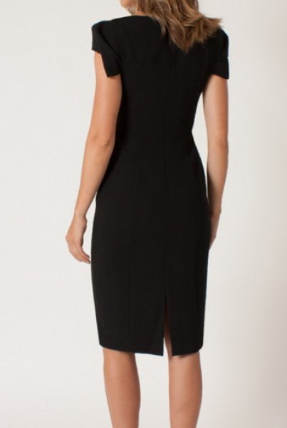 画像3: 【ドラマ使用】 Black Halo ブラックハロー Amelie Sheath Dress ブラック (3)