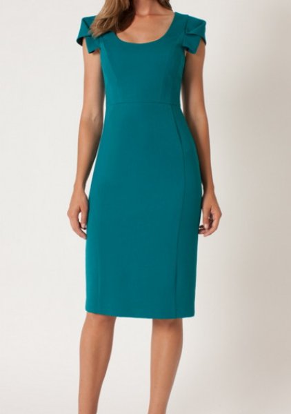 画像1: 【ドラマ使用】　Black Halo ブラックハロー　Amelie Sheath Dress　JADE (1)