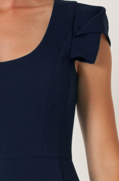 画像4: 【ドラマ使用】 Black Halo ブラックハロー Amelie Sheath Dress ネイビー系 (4)