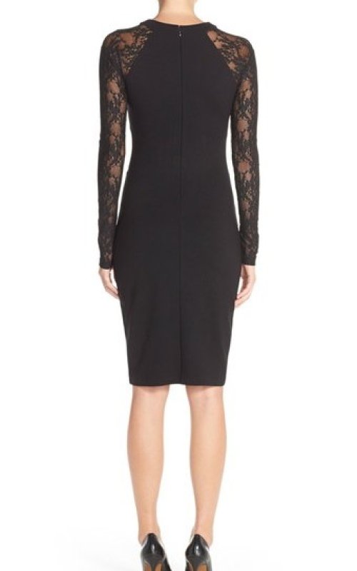 画像2: セール！【ドラマ使用】French Connection フレンチコネクション　Viven Lace Long Sleeve Sheath Dress (2)