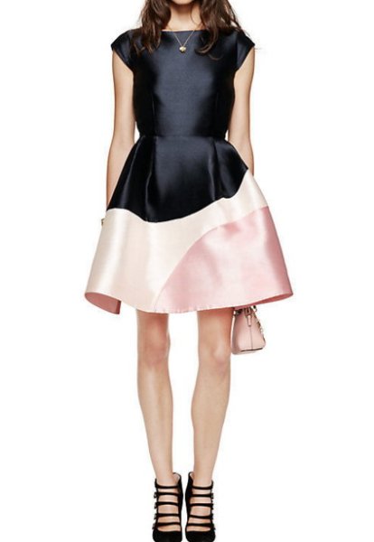 画像1: Kate Spade ケイトスペード　 Colorblock Fit & Flare Dress  (1)