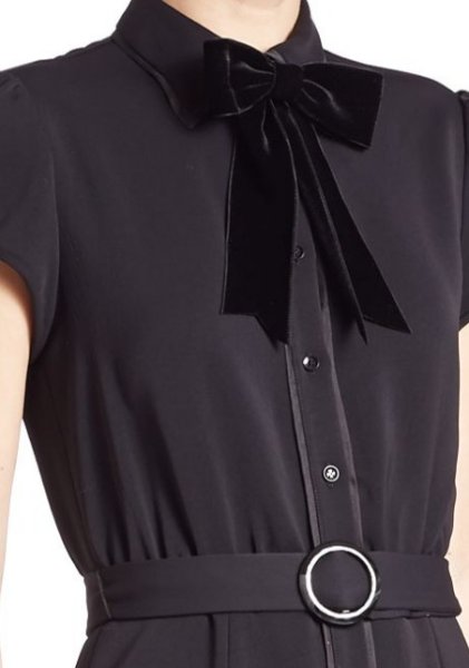 画像2: 【エレメンタリー、ヴァンパイアダイヤリーズ使用、パリスヒルトン愛用】Alice + Olivia アリスアンドオリビア Carie Belted Shirtdress (2)