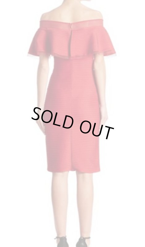 画像3: Tadashi Shoji タダシショージ   Solid Off-The-Shoulder Dress レッド系 (3)