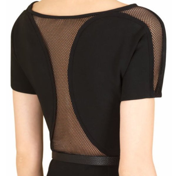 画像4: GUCCI グッチ BLACK JERSEY MESH BACK DRESS (4)