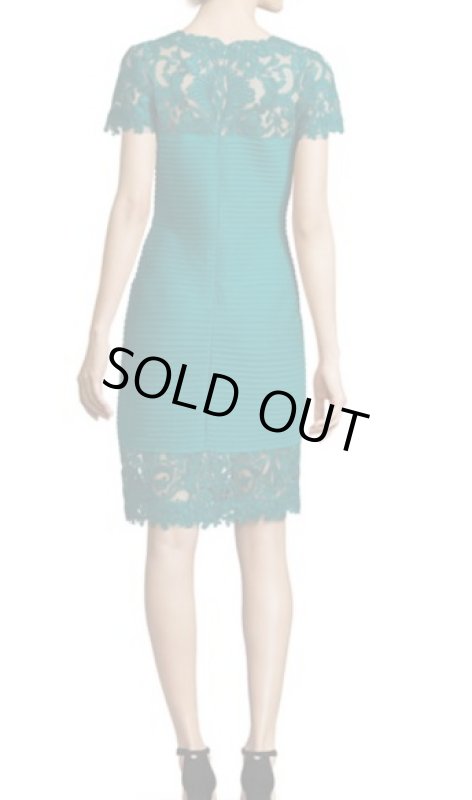 画像4: Tadashi Shoji  タダシショージ　Lace Detail Pintucked Dress アクアブルー (4)