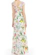 画像2: Tadashi Shoji タダシショージ　 Cap Sleeve V-Back Floral Chiffon Gown　ホワイト (2)