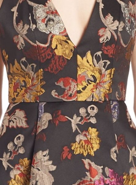 画像2: 【ドラマ使用】Alice + Olivia アリスアンドオリビア Mollie Deep V Dress マルチ (2)