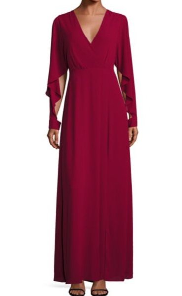 画像1: 【ドラマ使用】BCBGMAXAZRIA　　Doran Draped Sleeve Gown (1)