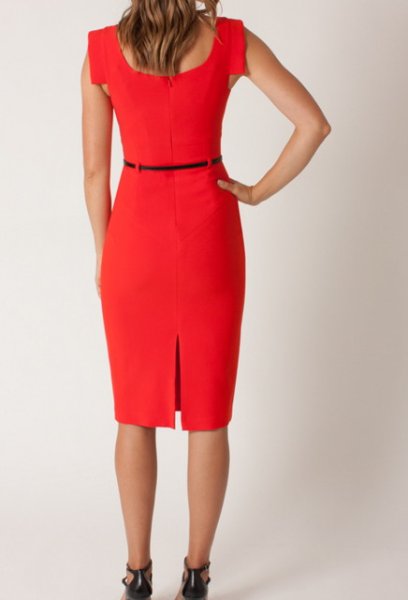 画像2: Black Halo   Jackie O Dress     BURNT ROSE (2)