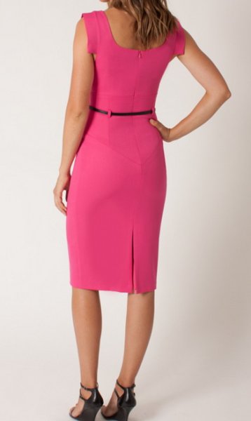 画像2: Black Halo   Jackie O Dress   pink (2)