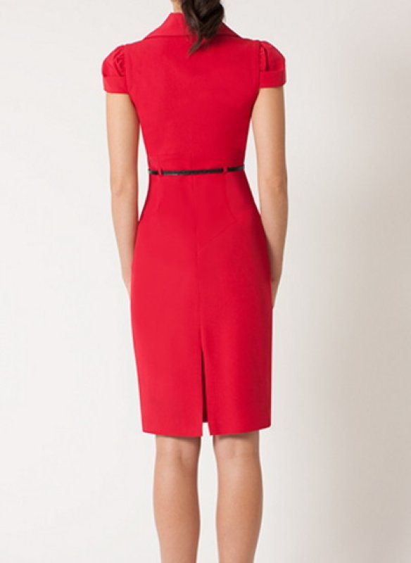 画像2: Black Halo   Jacket Dress 　レッド　 (2)