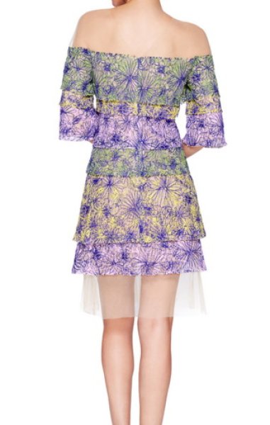 画像2: 【Yara Shahidi愛用】Tadashi Shoji タダシショージ Off the Shoulder Mini Dress (2)