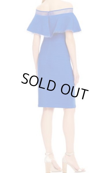 画像2: Tadashi Shoji タダシショージ   Solid Off-The-Shoulder Dress ブルー (2)