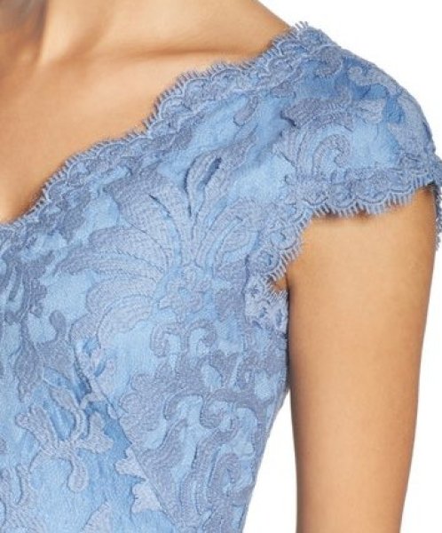 画像3: Tadashi Shoji   タダシショージ Lace Gown ブルー系 (3)