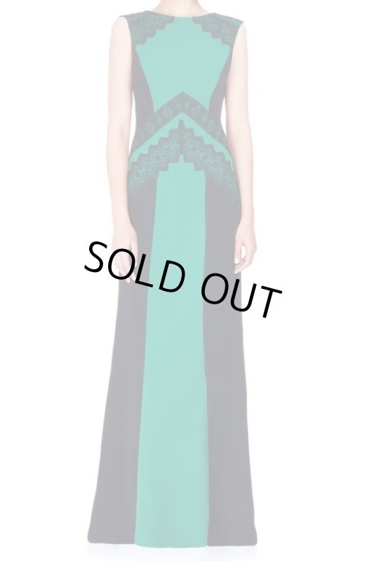 画像1: Tadashi Shoji タダシショージ　Douala Gown　グリーン系 (1)