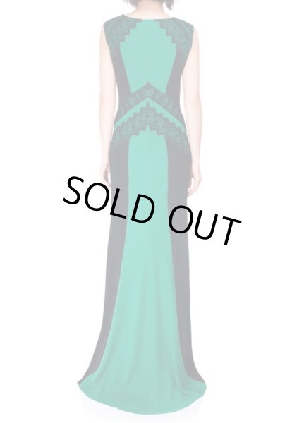 画像2: Tadashi Shoji タダシショージ Douala Gown グリーン系 (2)