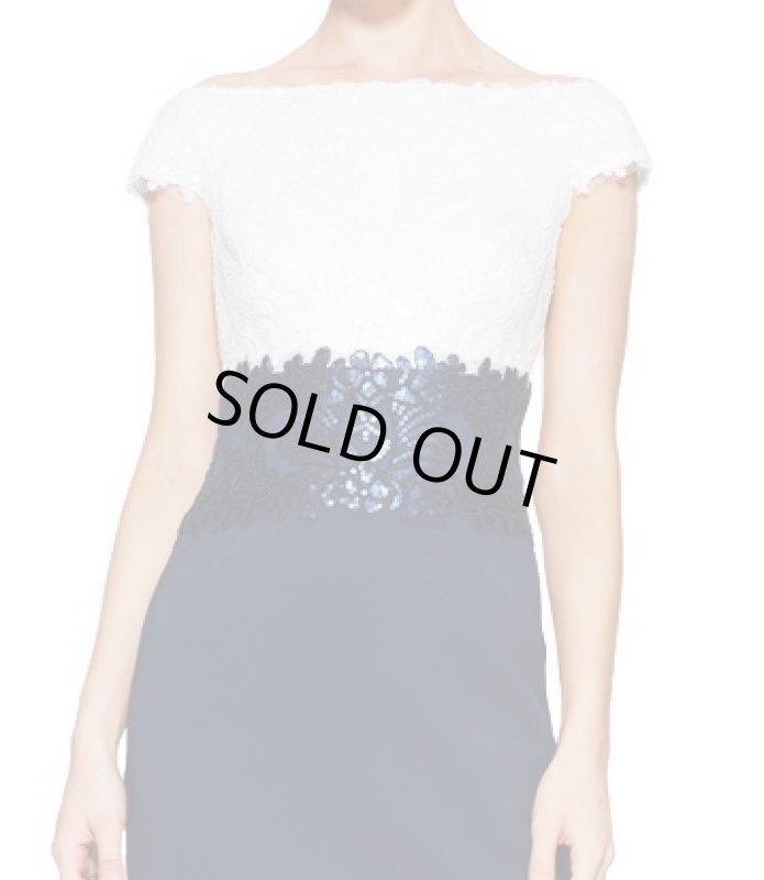 画像2: 【福原愛さん、高橋真麻さんご着用、家庭画報掲載】Tadashi Shoji タダシショージ　カラーブロックシースドレス　ネイビー (2)