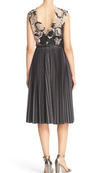 画像2: Tracy Reese トレイシーリース  Yarn Dye Check Lace Bodice Dress (2)