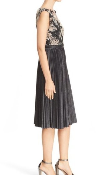 画像3: Tracy Reese トレイシーリース  Yarn Dye Check Lace Bodice Dress (3)