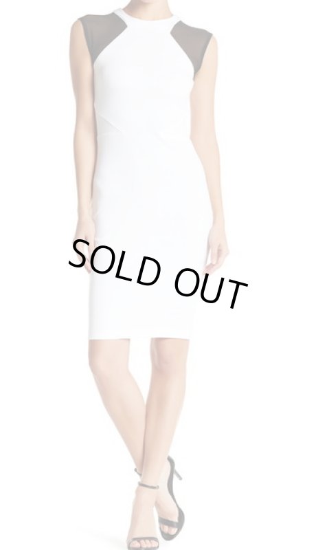 画像1: French Connection フレンチコネクション　Eso Illusion Sheath Dress ホワイト (1)