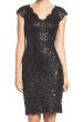 画像1: 【ドラマ使用】Tadashi Shoji タダシショージ   Sequined Lace Dress   ブラック  (1)