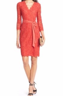 Diane von Furstenberg  Julianna Lace Wrap Dress   - babyface