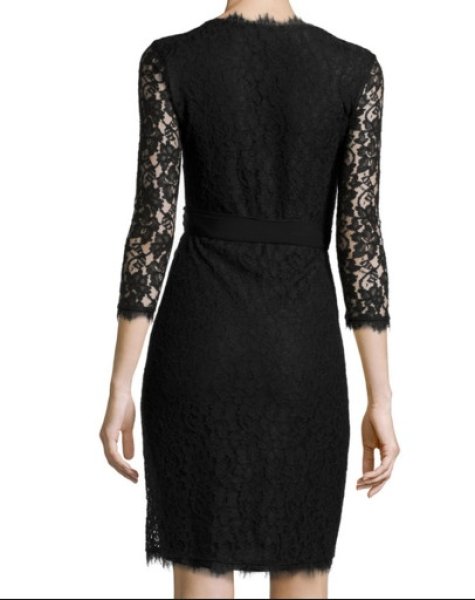 画像3: 【ドラマ使用】Diane von Furstenberg ダイアンフォンファステンバーグ  Julianna Lace Wrap Dress ブラック (3)