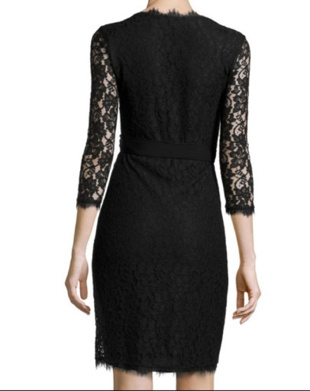 画像3: 【ドラマ使用】Diane von Furstenberg ダイアンフォンファステンバーグ　　Julianna Lace Wrap Dress　ブラック (3)