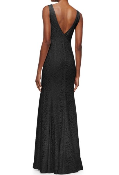 画像2: Diane von Furstenberg ダイアンフォンファステンバーグ Evangelina Lace Gown ブラック  (2)