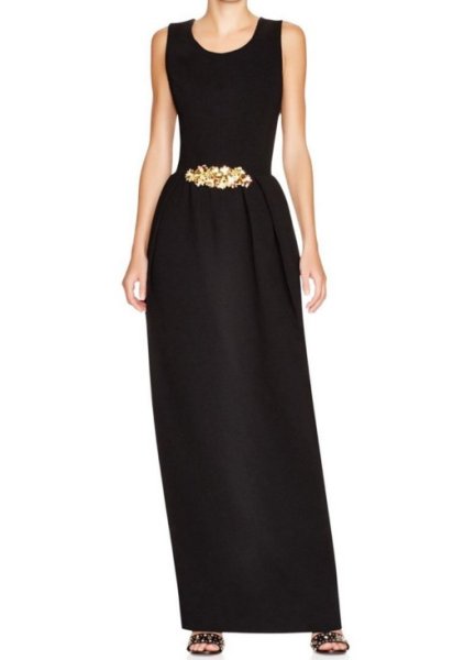 画像1: 【Bitsie Tulloch愛用】Tory Burch トリーバーチ　Embellished Criss Cross Back Crepe Gown (1)