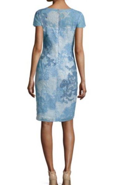 画像3: 【ドラマ使用】Tadashi Shoji タダシショージ Tonal Lace Dress ブルー (3)