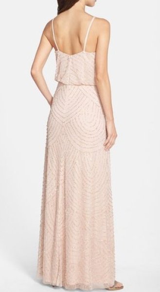 画像2: ドラマ【プリティリトルライヤーズ使用】Adrianna Papell アドリアナパペル  Beaded Blouson Dress BLUSH (2)
