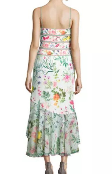 画像2: Tadashi Shoji タダシショージ Sleeveless Floral Chiffon Midi Dress ホワイト (2)