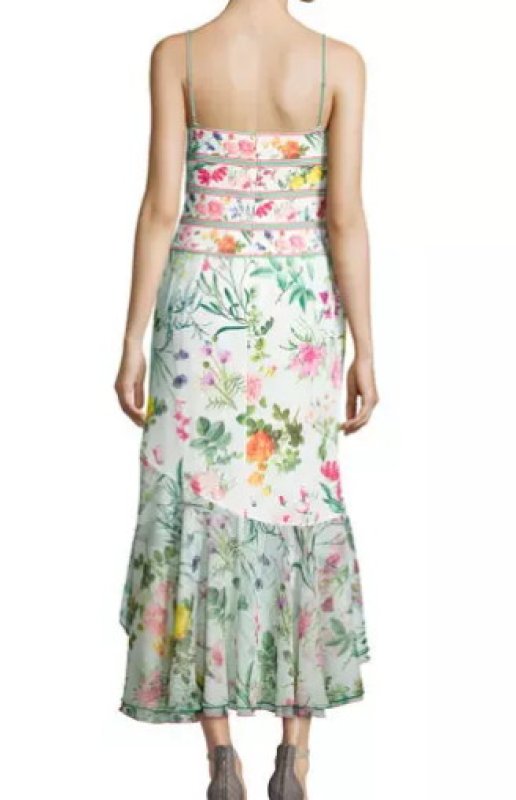 画像2: Tadashi Shoji タダシショージ　Sleeveless Floral Chiffon Midi Dress ホワイト (2)