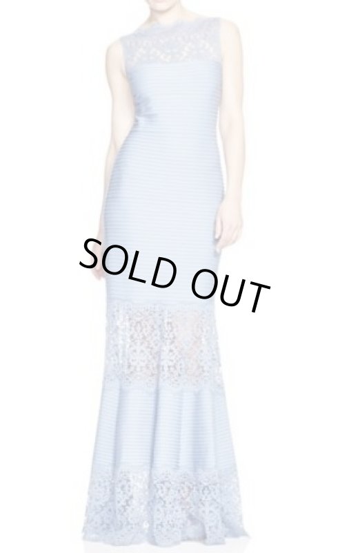 画像1: Tadashi Shoji Sleeveless Ribbed Stretch Dress 　ブルーストーン (1)