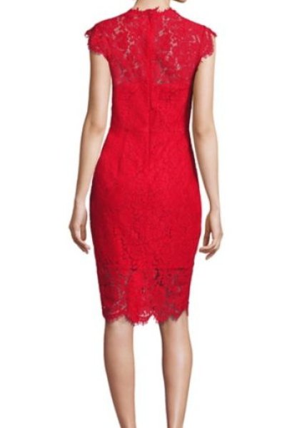 画像2: 【Hoda Kotb着用】Rachel Zoe   Suzette Fitted Dress  レッド (2)