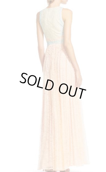 画像2: 【大石絵理さんに衣装提供】Adrianna Papell　アドリアナパペル　　colorblock chantilly lace dress (2)