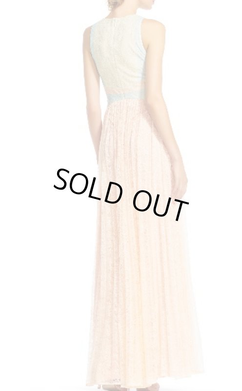 画像2: 【大石絵理さんに衣装提供】Adrianna Papell　アドリアナパペル　　colorblock chantilly lace dress (2)