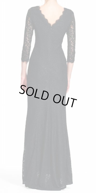 画像2: 1点のみ即発！Adrianna Papell　アドリアナパペル　lace mermaid gown ブラック (2)