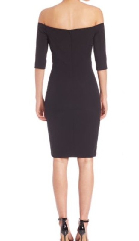 画像2: Milly ミリー　オフショルダーボディコンドレス　 ブラック (2)