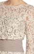 画像3: Tadashi Shoji タダシショージ    Pleat Waist Lace Blouson Dress ラテ ベージュ系 (3)