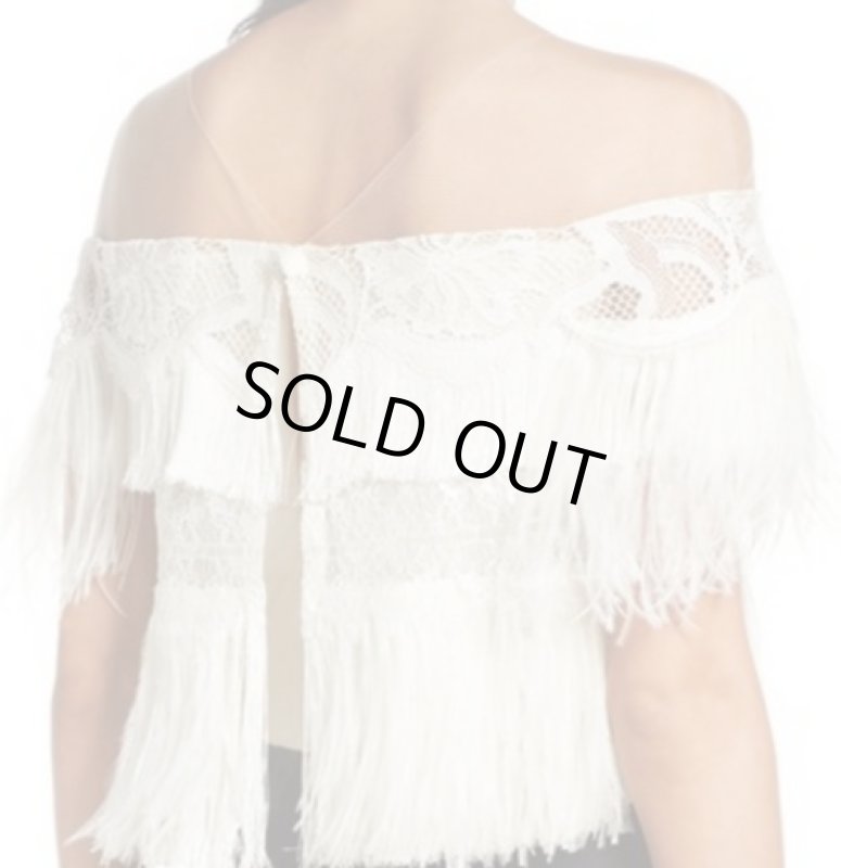 画像4: 1点のみ即発！Tadashi Shoji タダシショージ   Off the Shoulder Ostrich Feather Gown　ブラック  42301 (4)