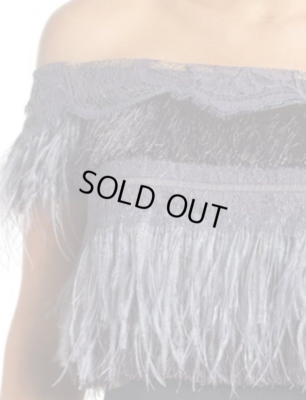 画像3: 【アンミカさんご着用】Tadashi Shoji タダシショージ   Off the Shoulder Sheath Dress ダークパール、ネイビー系 (3)