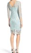 画像2: Tadashi Shoji タダシショージ　Embroidered Lace Sheath Dress  Frosted Jade　ブルー系 (2)