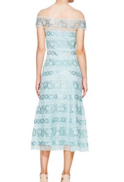 画像2: Tadashi Shoji タダシショージ  ANNELIESE  Dress  FROSTED JADE ブルー系 (2)