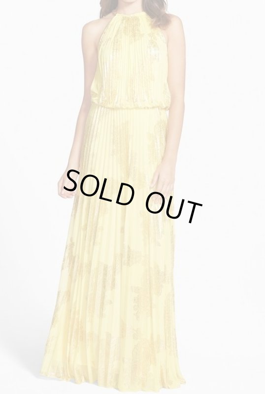 画像1: ドラマ【リベンジ使用】Xscape　　　Foiled Blouson Gown イエロー (1)